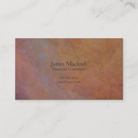 Kopertexturen Visitekaartje (Voorkant)