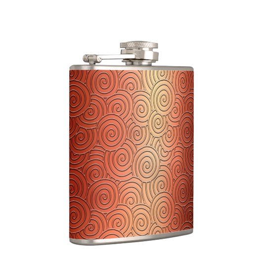 Kopertextuur van dubbel koper heupfles (Rechts)