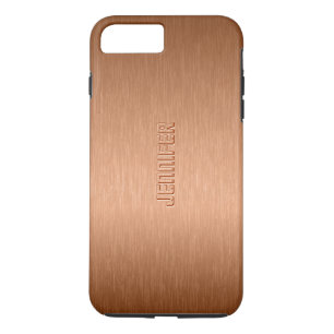 Kopertinten geborsteld aluminium look Case-Mate iPhone case