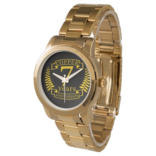Kopertrouwdag 7 jaar horloge (Gekanteld)