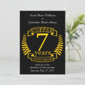 Kopertrouwdag 7 jaar kaart (Staand voorkant)