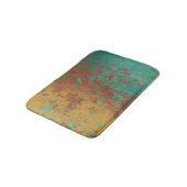 Koperturquoise Blauw Oranje bruine textuur Badmat (Gekanteld)