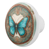 koperturquoise omlijstingsmot keramische knop (Rechts)