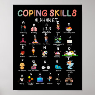 Kopervaardigheden Alfabet Mental Health Awareness Poster