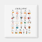 Kopervaardigheden Alphabet School Counselor Mental Magneet (Voorkant)