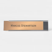 Kopervormhoek Bureau Naambordje (Voorkant)