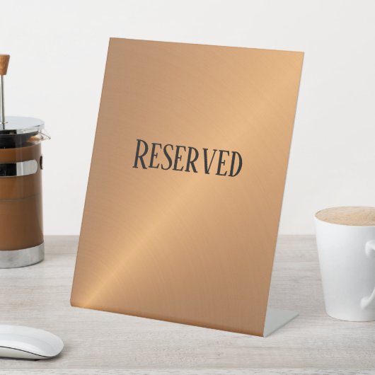 Kopervormingshoek voorbehouden reclamebord met voetstuk (Insitu)