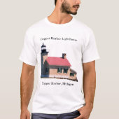 Kopervuurtoren van de haven van Harbour lichte Shi T-shirt (Voorkant)