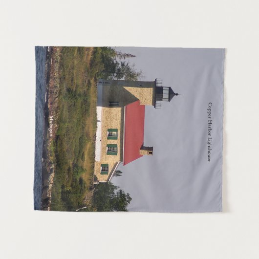 Kopervuurtoren van de haven wandkleed (Voorkant (horizontaal))