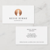 Koperwijnfles Sommelier Logo Visitekaartje (Voorkant / Achterkant)