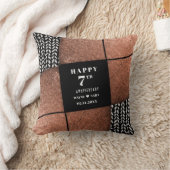 Koperwol 7e bruiloft Jubileum Kussen (Deken)