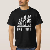 Kopf Hoch! Moai Easter Island Rapa Nui T-shirt (Voorkant)