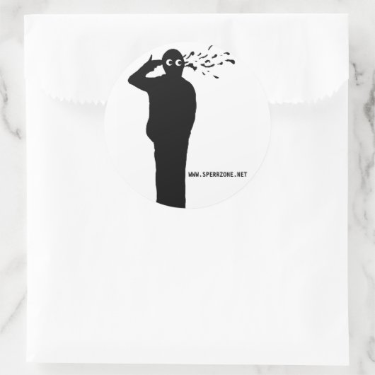 Kopfschuss Ronde Sticker (Tas)