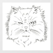 Kopfzeichnung einer Perserkatze Raamsticker (Vel)