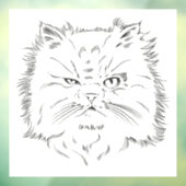 Kopfzeichnung einer Perserkatze Raamsticker (Vel 3)