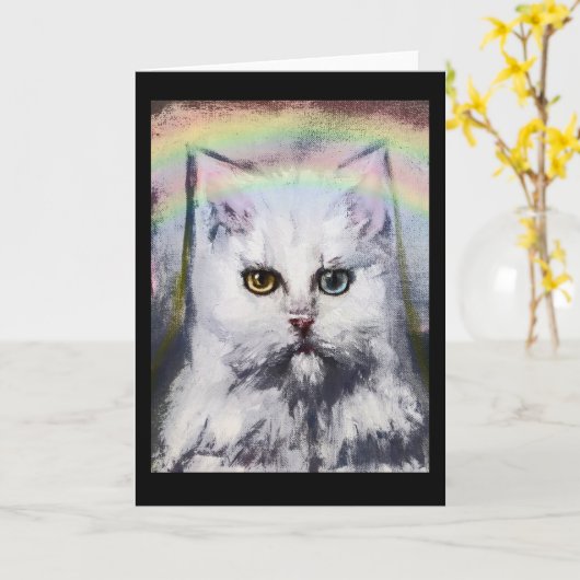 Kopi Cat Kaart (Gele Bloem)