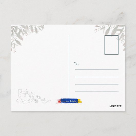 Kopi in Classic Coffee Mok Maleisië Briefkaart (Achterkant)