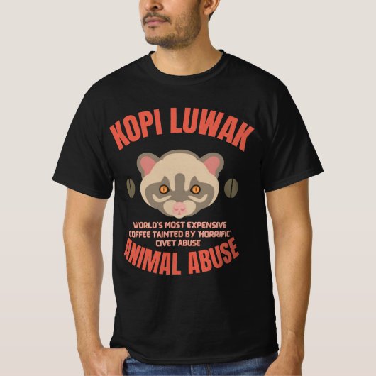 Kopi Luwak Animal Abus - Luwak Coffee T-shirt (Voorkant)