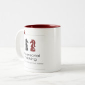 Kopidion Adversarial Thinking cursus artwork Tweekleurige Koffiemok (Voorkant links)