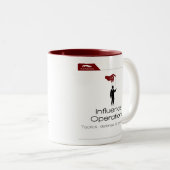 Kopidion Influence Operations-cursusillustraties Tweekleurige Koffiemok (Voorkant rechts)