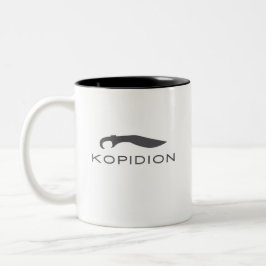 Kopidion zwaard logo - klein tweekleurige koffiemok