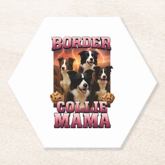 Kopie Border Collie Kartonnen Onderzetters (Voorkant)