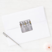 Kopie en discussie van de naties vierkante sticker (Envelop)
