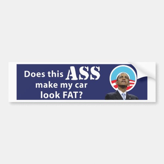 kopie Obama Car Fat11x3 Bumpersticker (Voorkant)