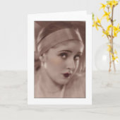 Kopie schoonheid uit het deco-tijdperk kaart (Gele Bloem)