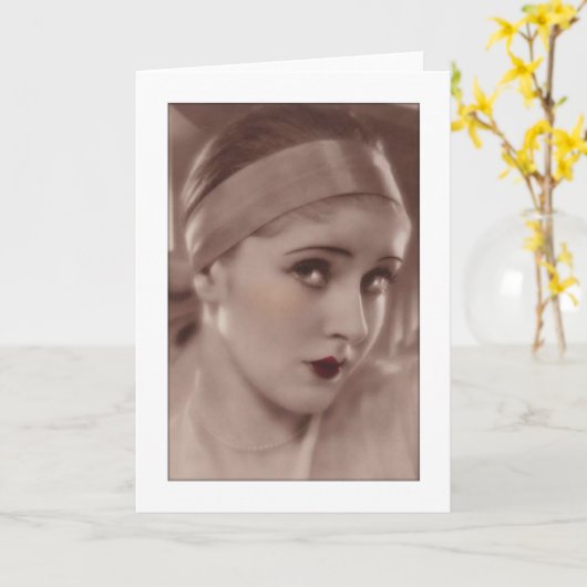 Kopie schoonheid uit het deco-tijdperk kaart (Gele Bloem)