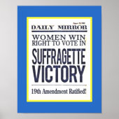 Kopie Suffragette Victory in augustus 1920 Poster (Voorkant)