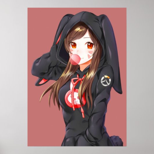 Kopie van Anime girl Poster (Voorkant)