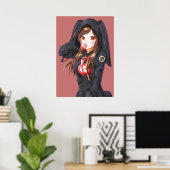 Kopie van Anime girl Poster (Thuiskantoor)