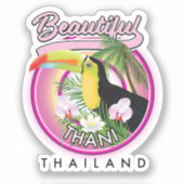 Kopie van Beauful Thani Thailand Sticker (Voorkant)