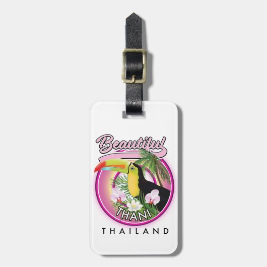 Kopie van Beautiful Thani Thailand Bagagelabel (Voorkant verticaal)