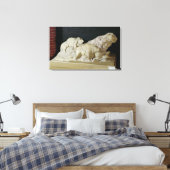 Kopie van de beeldhouwkunst van bisonen, Le Canvas Afdruk (Insitu (Slaapkamer))