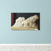 Kopie van de beeldhouwkunst van bisonen, Le Canvas Afdruk (Insitu (Houten vloer))