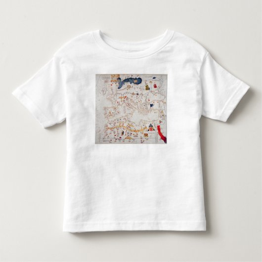 Kopie van de Catalaanse kaart van Europa, Noord-Af Kinder Shirts (Voorkant)