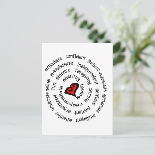 kopie van de hartverpleegster briefkaart (Staand voorkant)