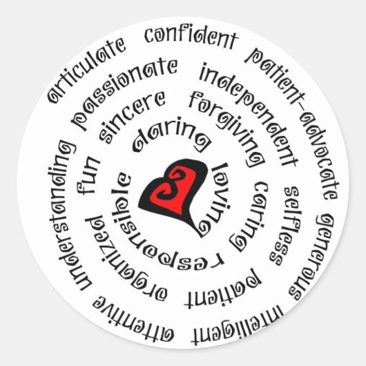 kopie van de hartverpleegster ronde sticker (Voorkant)