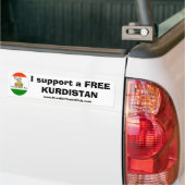 Kopie van de kycvlag, ik steun een vrij Koerdistan Bumpersticker (Op Truck)