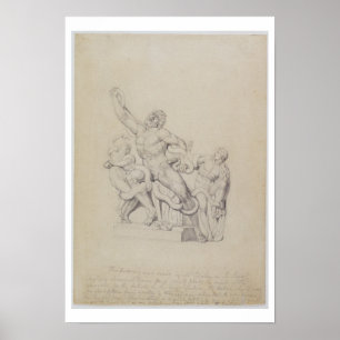 Kopie van de laocoon, voor Rees's Cyclopedia, 1815 Poster