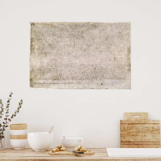 Kopie van de Magna Carta Replica Print (Keuken)