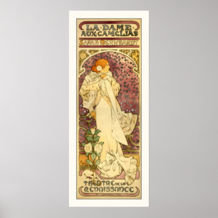 Kopie van de originele mucha: La Dame aux Camélias Poster
