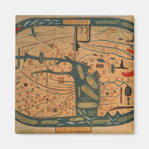 Kopie van een 8e eeuw Beatus mappamundi Magneet