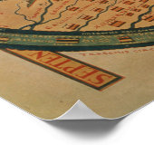Kopie van een 8e eeuw Beatus mappamundi Poster (Hoek)