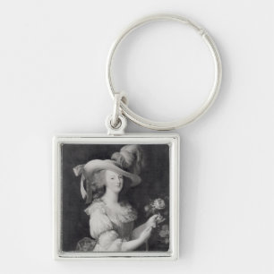 Kopie van een portret van Marie-Antoinette Sleutelhanger