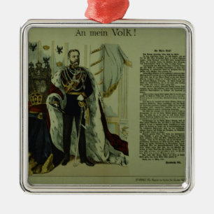 Kopie van een verklaring van Frederick III Metalen Ornament