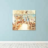 Kopie van een wandschilderij uit Bonampak Canvas Afdruk (Insitu (Houten vloer))