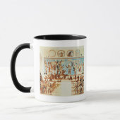 Kopie van een wandschilderij uit Bonampak Mok (Links)